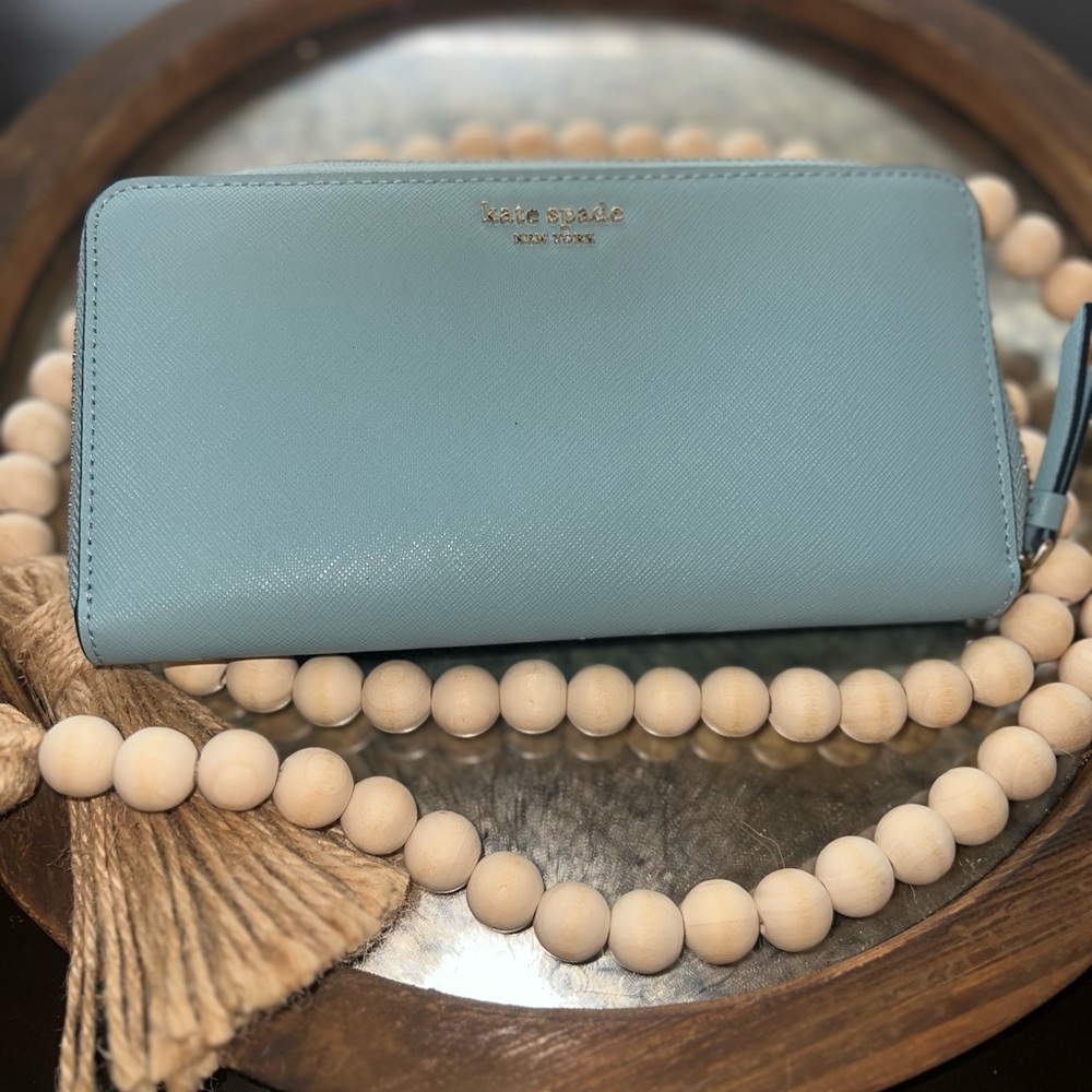 NWT Kate Spade Light Blue Wallet
